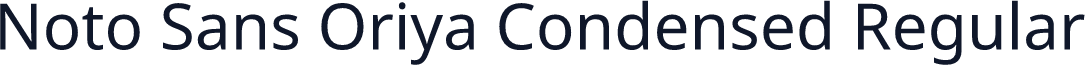 Noto Sans Oriya Condensed Regular