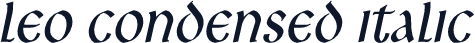 Leo Condensed Italic