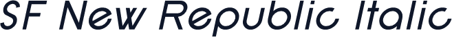 SF New Republic Italic