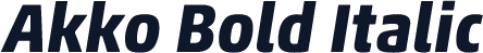 Akko Bold Italic