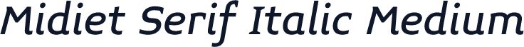 Midiet Serif Italic Medium