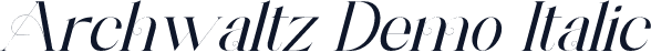 Archwaltz Demo Italic