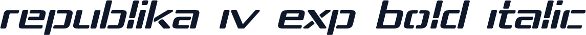 Republika IV Exp Bold Italic