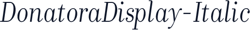 DonatoraDisplay-Italic