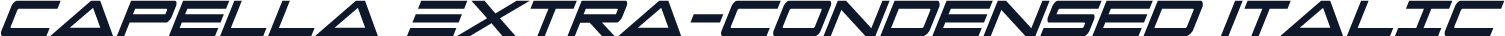 Capella Extra-condensed Italic