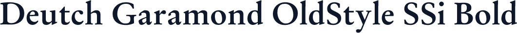Deutch Garamond OldStyle SSi Bold