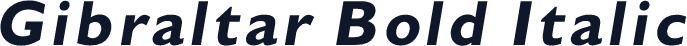 Gibraltar Bold Italic