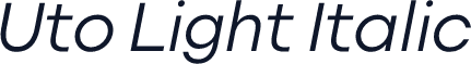 Uto Light Italic