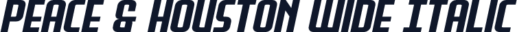 Peace & Houston Wide Italic