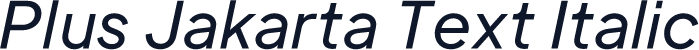 Plus Jakarta Text Italic