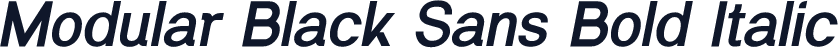 Modular Black Sans Bold Italic