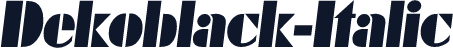 Dekoblack-Italic