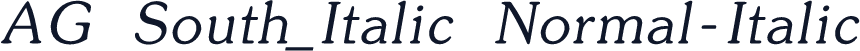 AG South_Italic Normal-Italic