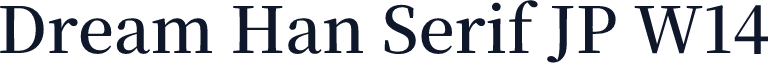 Dream Han Serif JP W14