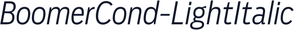 BoomerCond-LightItalic