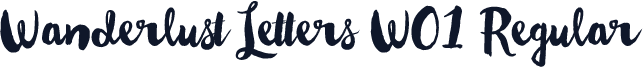 Wanderlust Letters W01 Regular