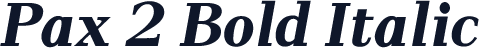 Pax 2 Bold Italic