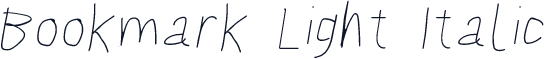 Bookmark Light Italic
