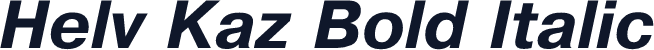 Helv Kaz Bold Italic