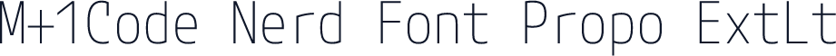 M+1Code Nerd Font Propo ExtLt