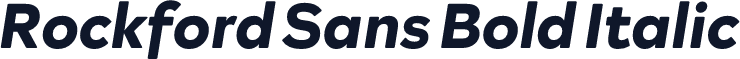 Rockford Sans Bold Italic