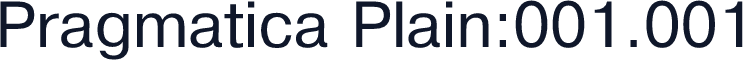 Pragmatica Plain:001.001