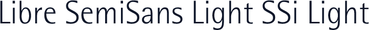 Libre SemiSans Light SSi Light