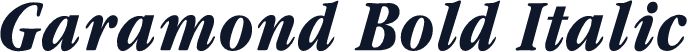 Garamond Bold Italic