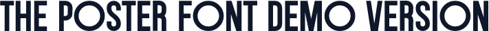 THE POSTER FONT DEMO VERSION