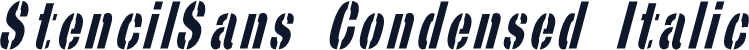 StencilSans Condensed Italic