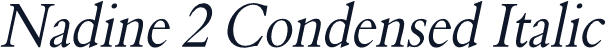 Nadine 2 Condensed Italic