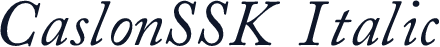 CaslonSSK Italic