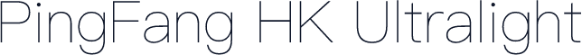 PingFang HK Ultralight