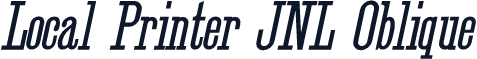 Local Printer JNL Oblique