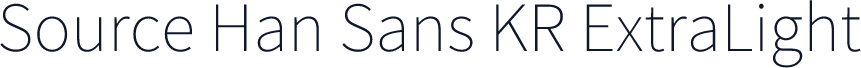 Source Han Sans KR ExtraLight