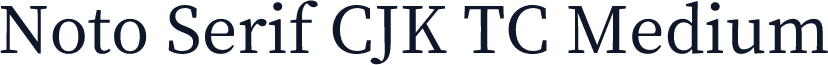 Noto Serif CJK TC Medium