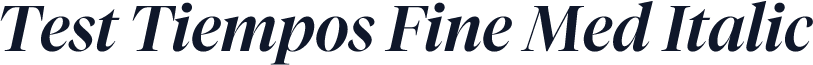Test Tiempos Fine Med Italic