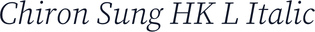 Chiron Sung HK L Italic