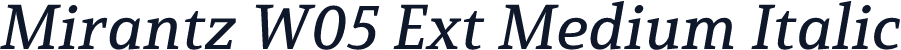 Mirantz W05 Ext Medium Italic