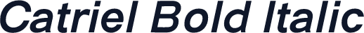 Catriel Bold Italic