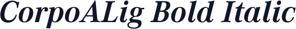 CorpoALig Bold Italic