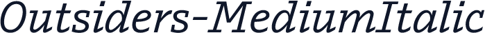 Outsiders-MediumItalic