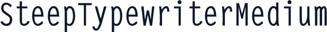 SteepTypewriterMedium