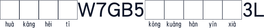 華康黑體W7GB5空框漢音下3L