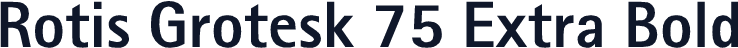 Rotis Grotesk 75 Extra Bold