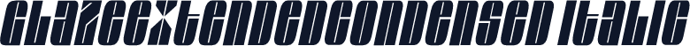 GlazeExtendedCondensed Italic