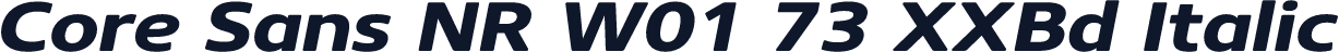 Core Sans NR W01 73 XXBd Italic