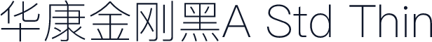 华康金刚黑A Std Thin