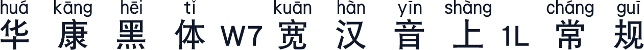 华康黑体W7宽汉音上1L 常规
