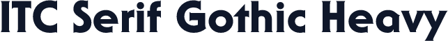 ITC Serif Gothic Heavy